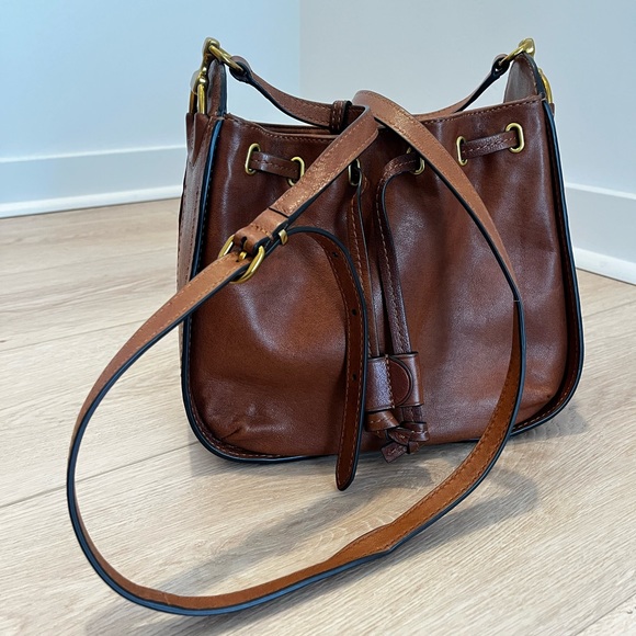 Frye Leather Crossbody Drawstring Purse - Picture 4 of 11